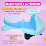 Carrinho Elétrico Grande - Cor Azul/Roxo - Imagem 11