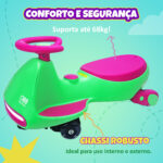 Carrinho Elétrico Grande - Cor Verde/Rosa - Imagem 11