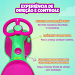 Carrinho Elétrico Grande - Cor Verde/Rosa - Imagem 8