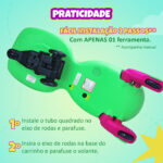 Carrinho Elétrico Grande - Cor Verde/Rosa - Imagem 7