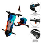 Carrinho Elétrico 8″ – Cor Agua e Fogo - Imagem 3